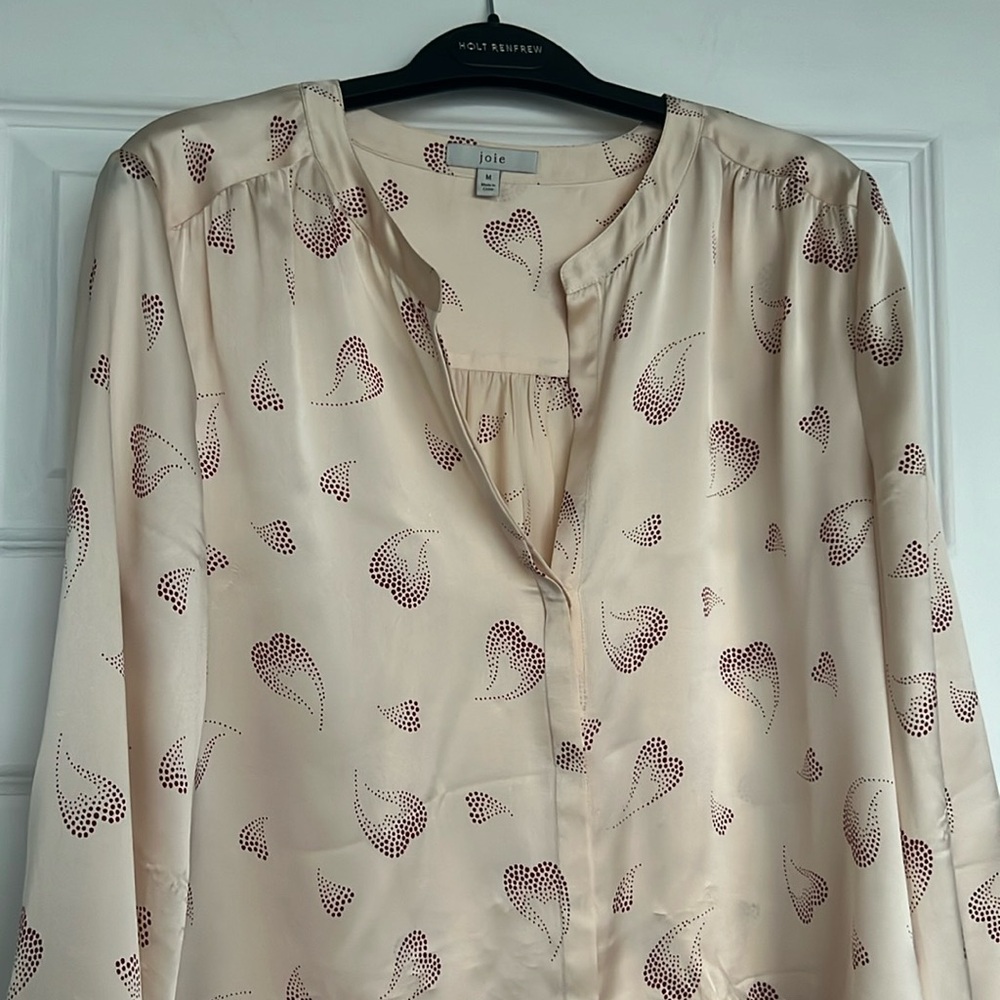 Joie silk heart blouse